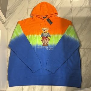 Men’s Polo Ralph Lauren Big & Tall Polo Bear Tie Dye Fleece Hoodie